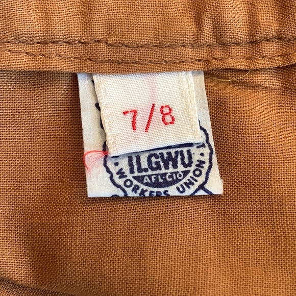 Vintage Union Made Geometric Print Maxi Shirt Ruffle Hem XXS - Picture 6 of 8